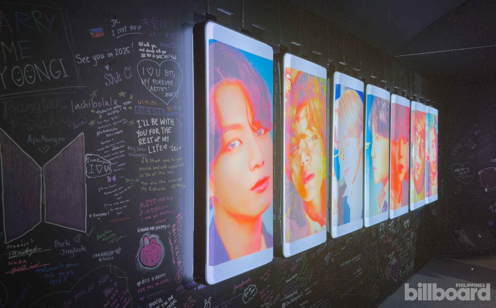 BTS x James Jean Exhibit wall writing