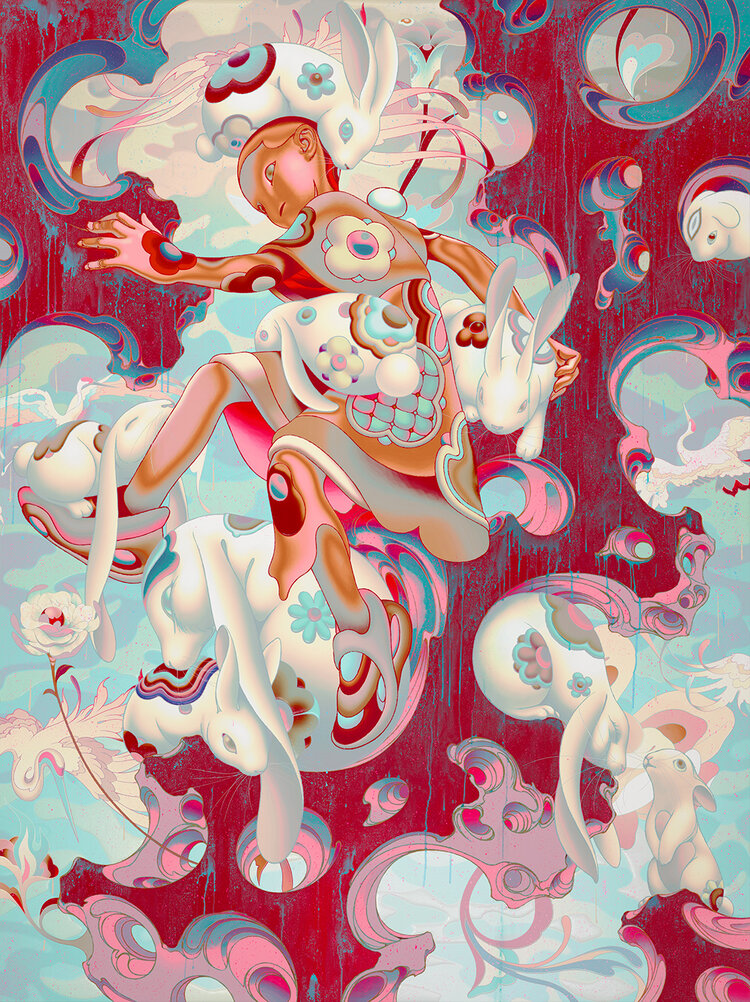 Cottontail painting by James Jean for Jung Kook (of BTS)
