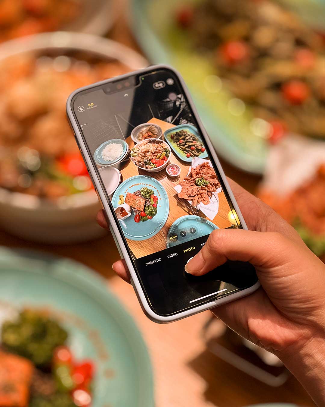 A photo being taken of food made by Supersam PH.