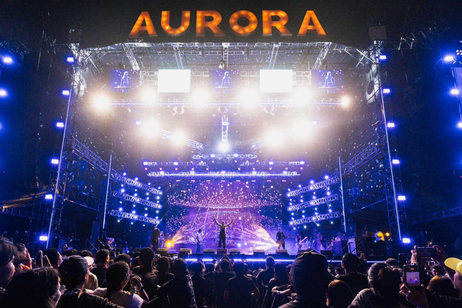 Kamikazee performing at the Clark Aurora Music Festival 2024.