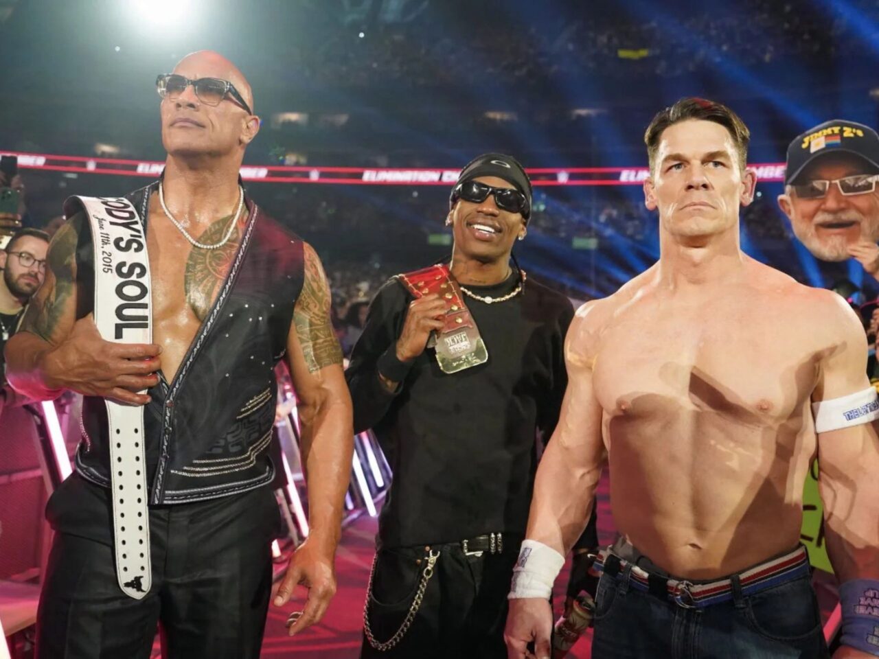 the rock travis scott john cena wwe