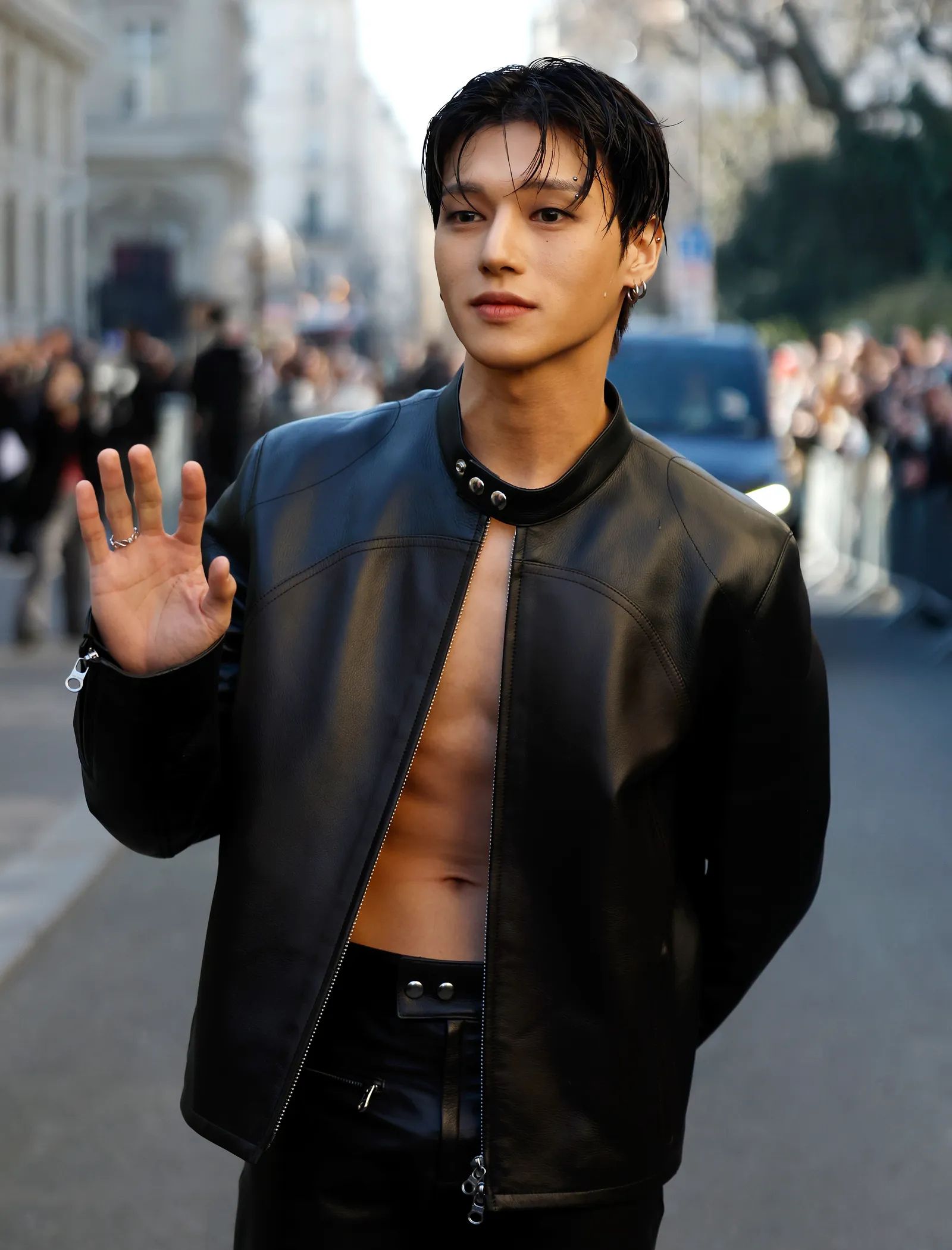 wooyoung ateez paris fashion week